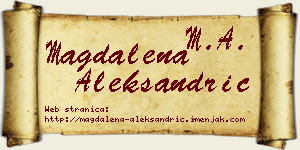 Magdalena Aleksandrić vizit kartica